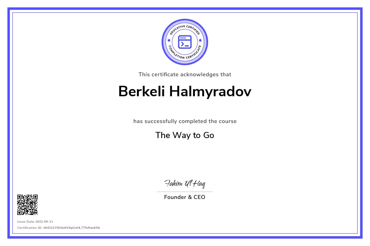 Personalized Path Certificate