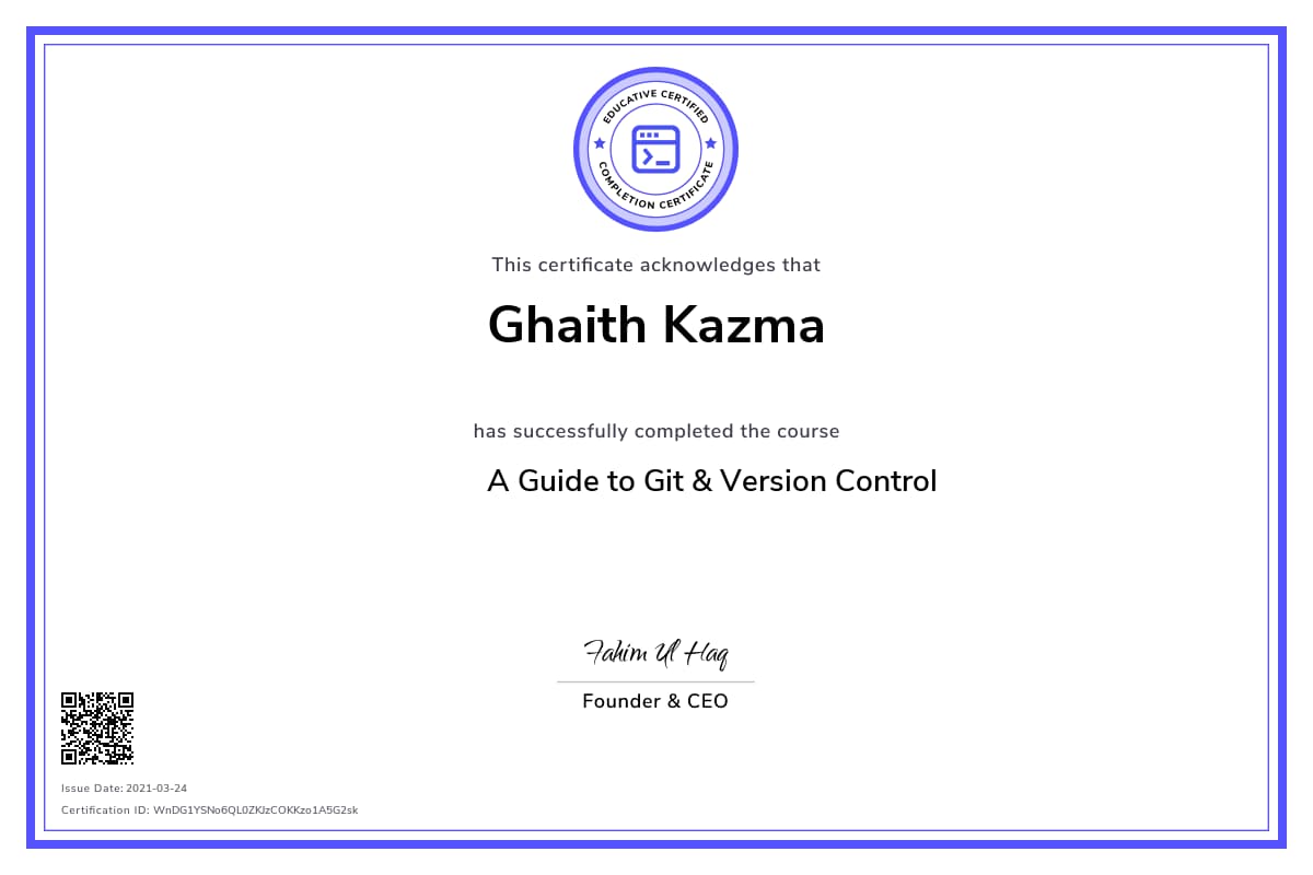 Personalized Path Certificate