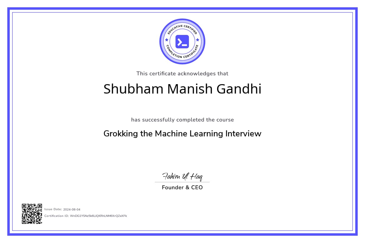 Course Certificate