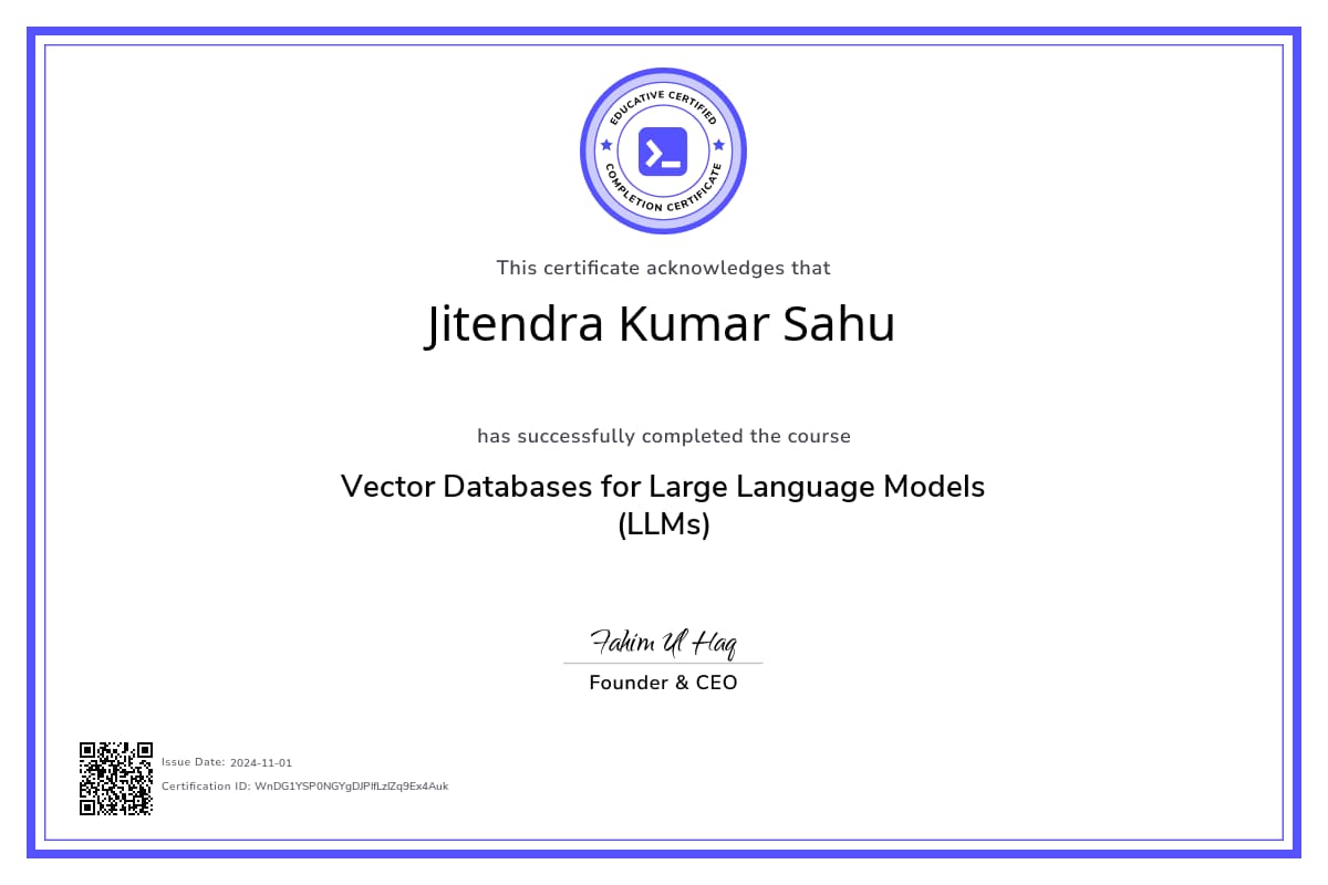 Course Certificate