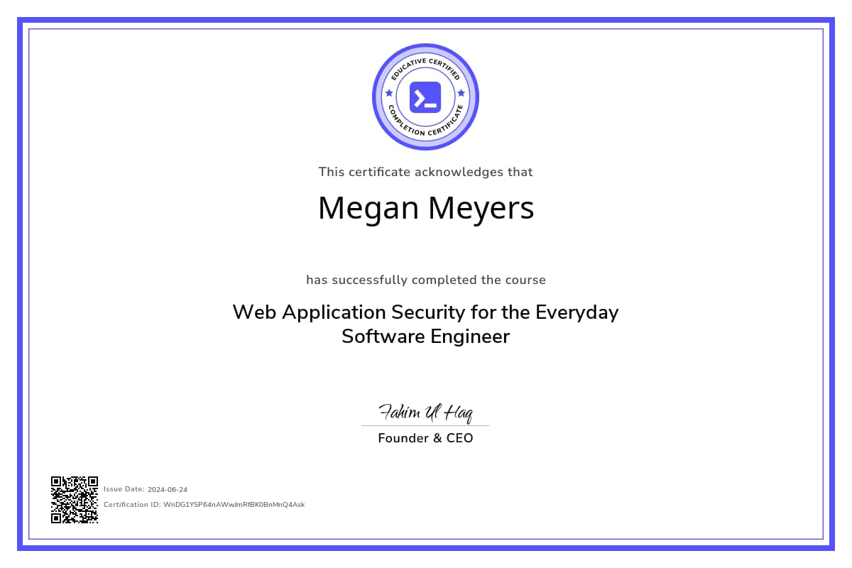 Course Certificate