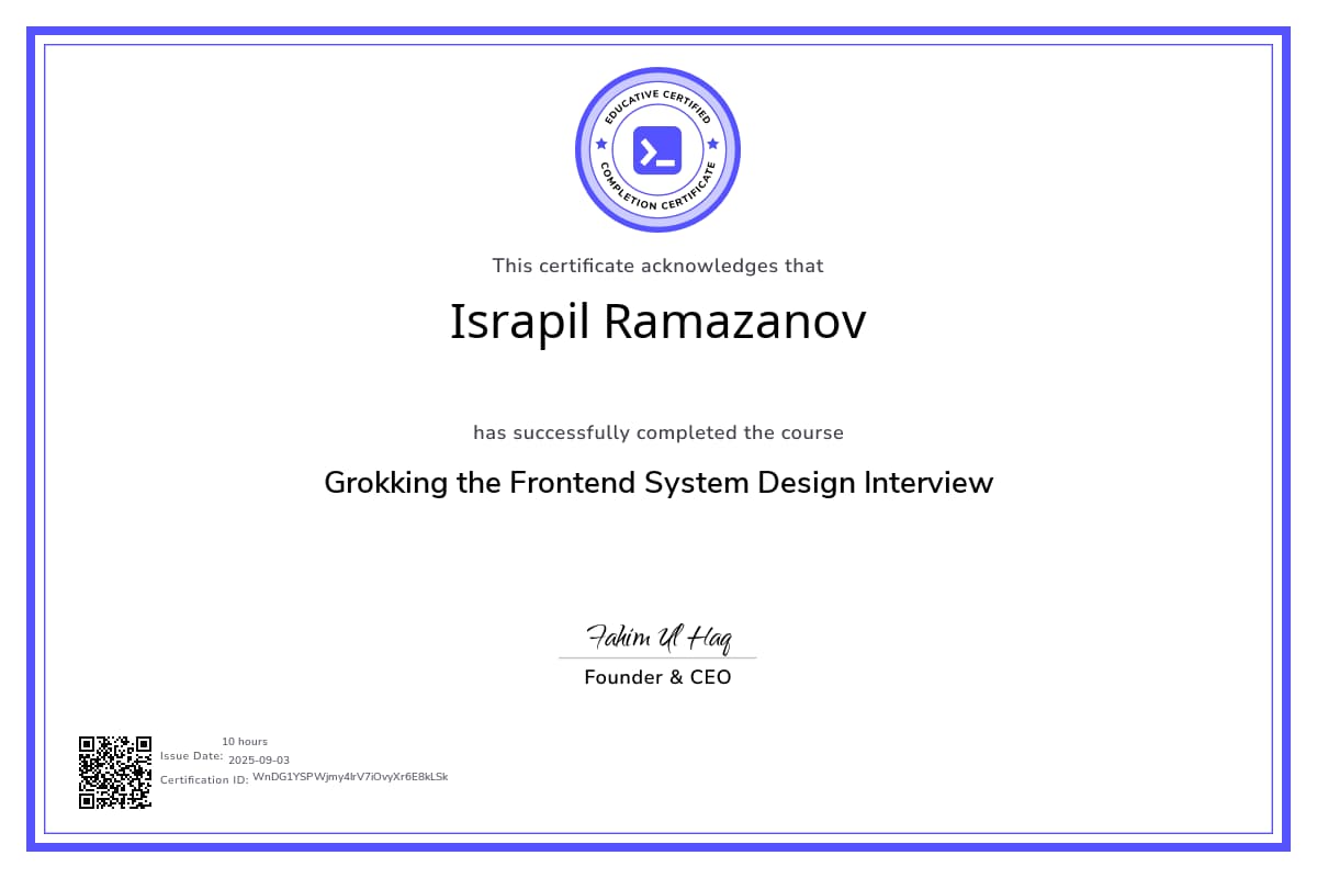 Course Certificate