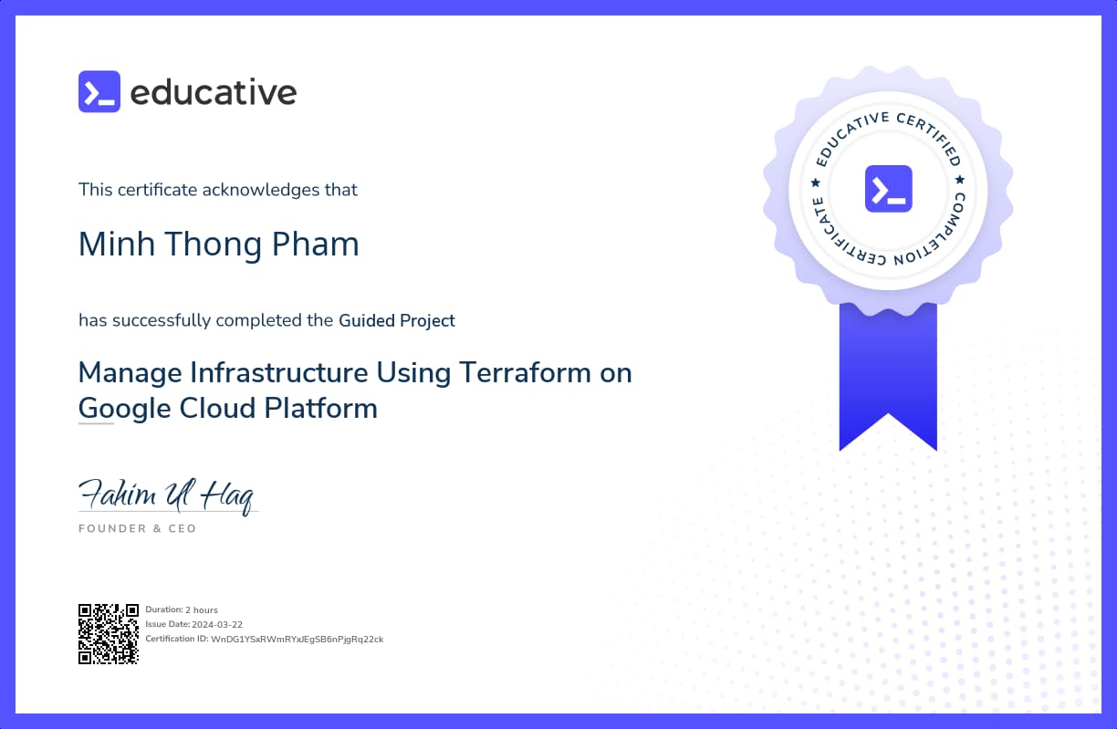 Project Certificate