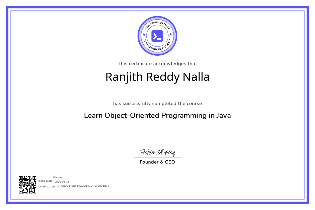 Course Certificate