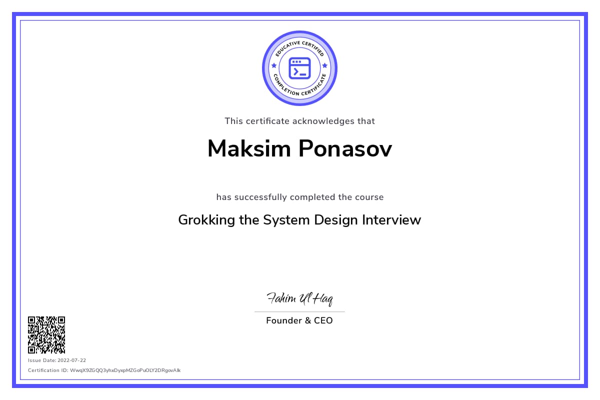 Personalized Path Certificate