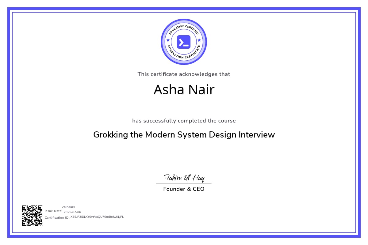 Course Certificate