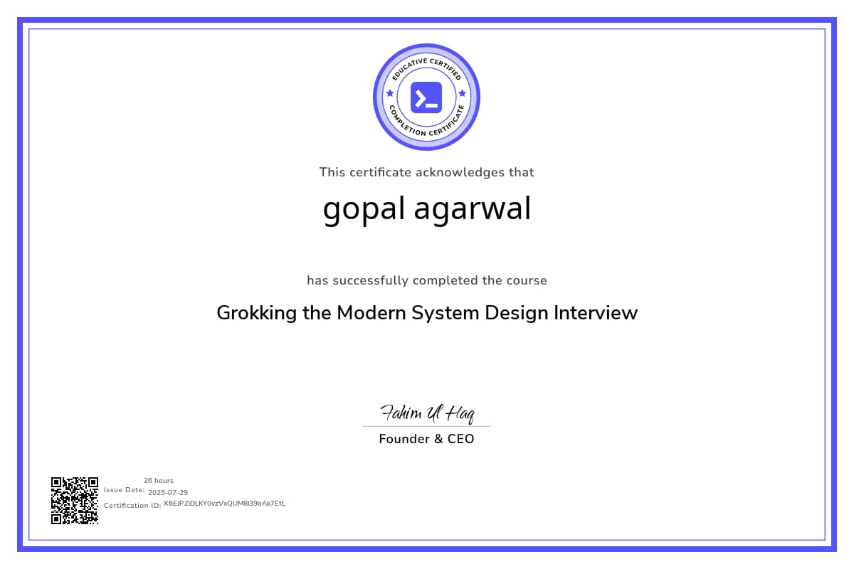 Course Certificate