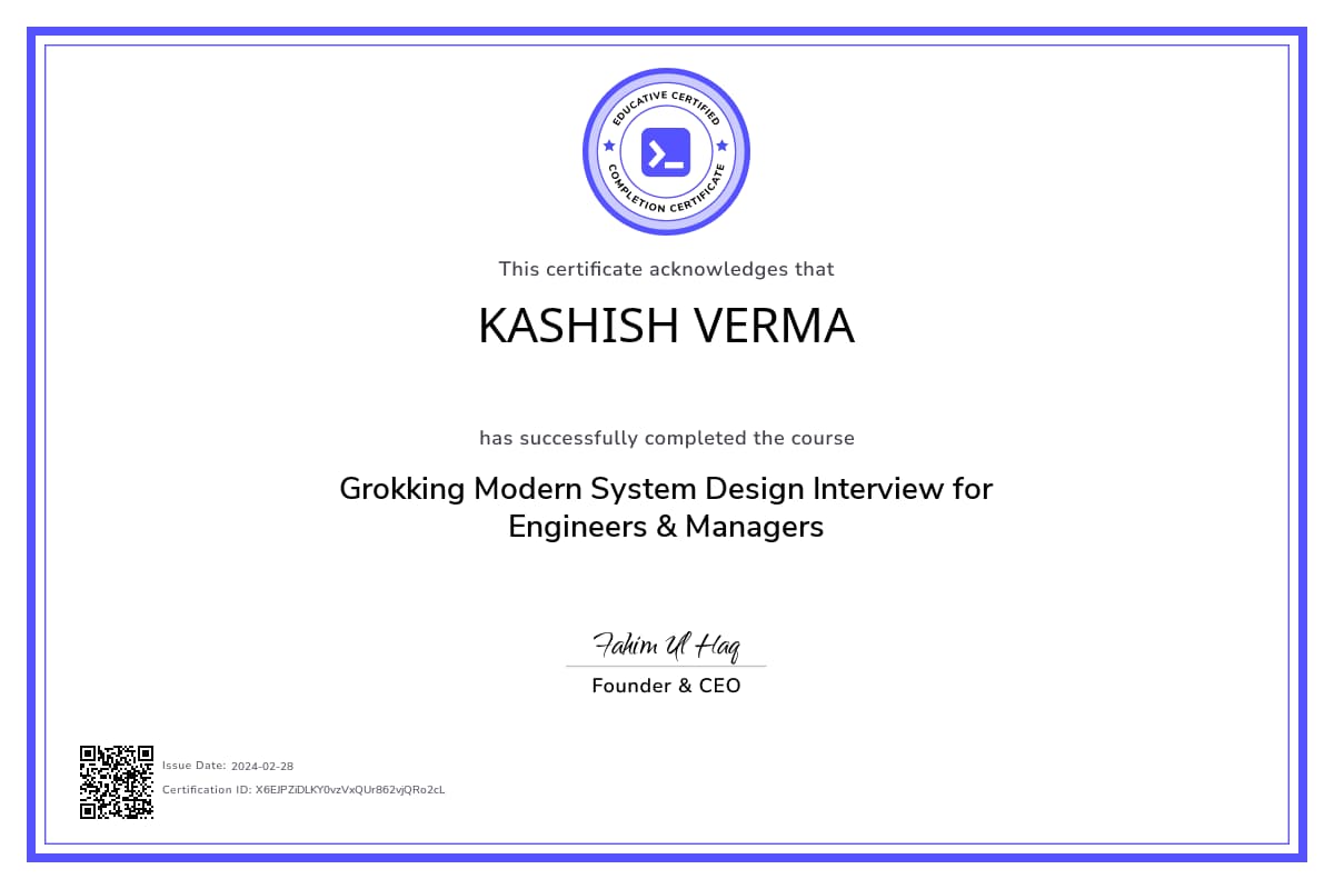 Course Certificate