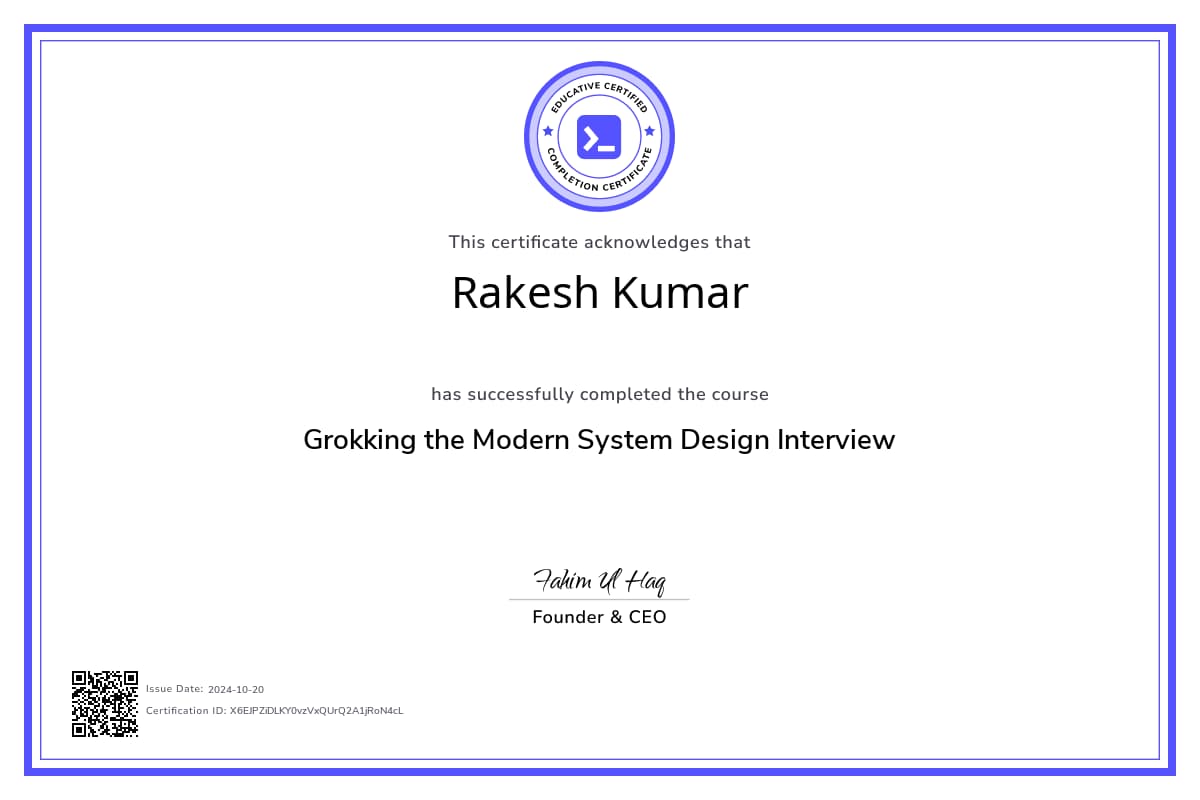 Course Certificate