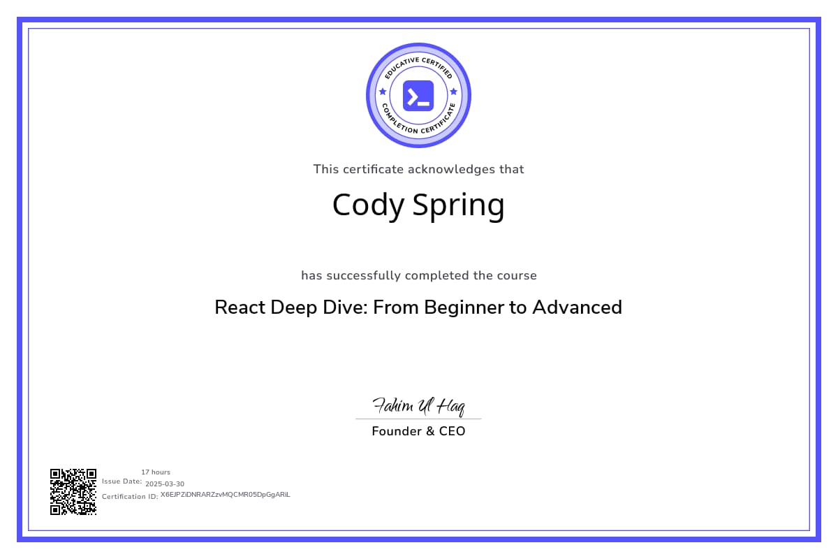 Course Certificate