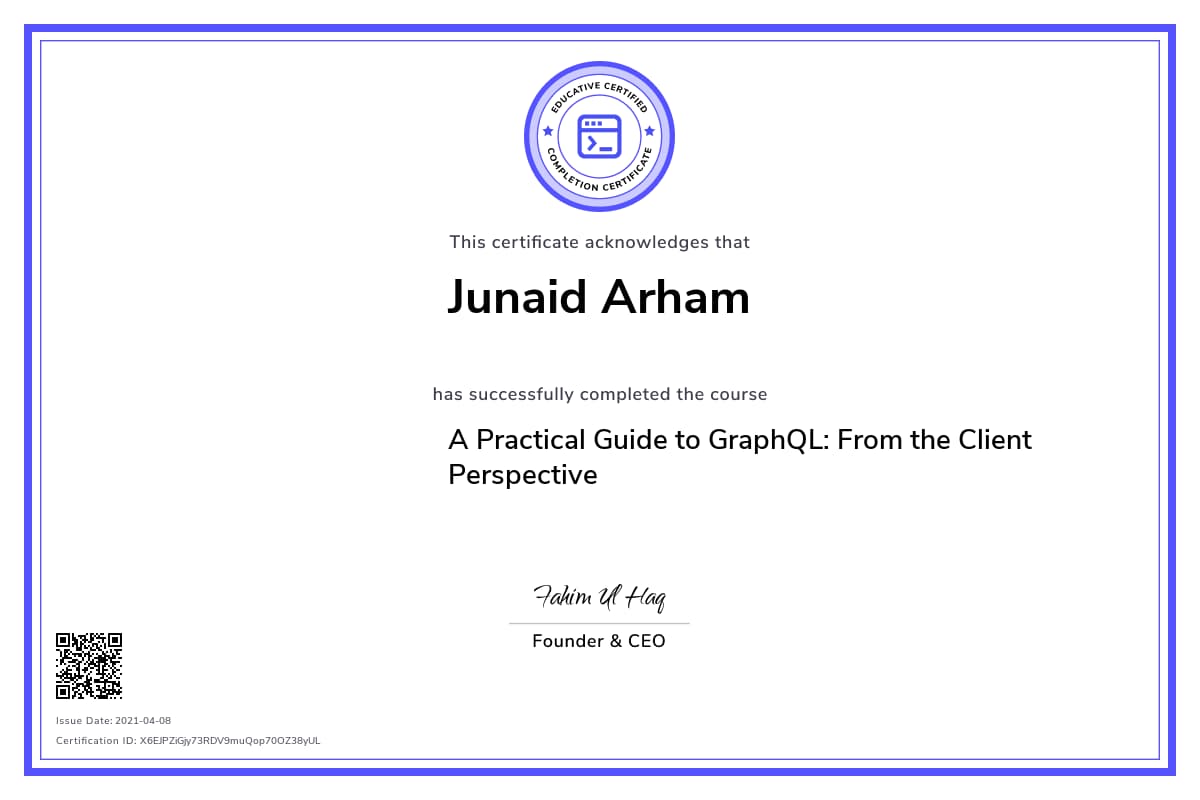 Personalized Path Certificate