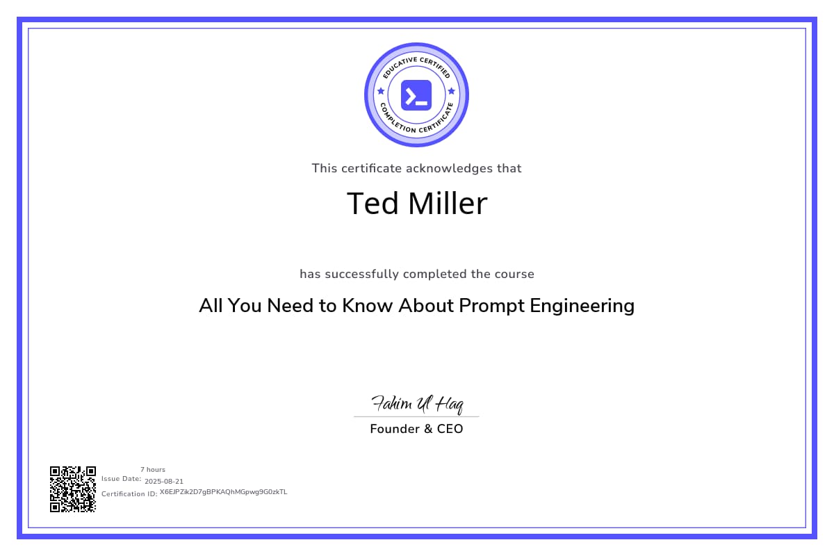 Course Certificate