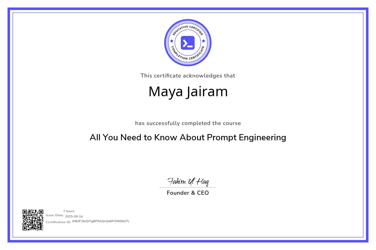 Course Certificate