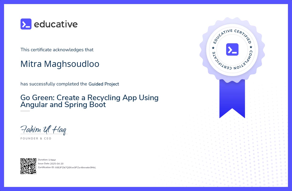 Project Certificate