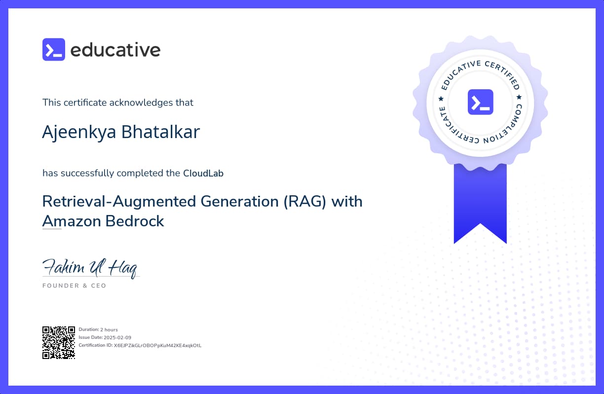 Cloud Lab Certificate