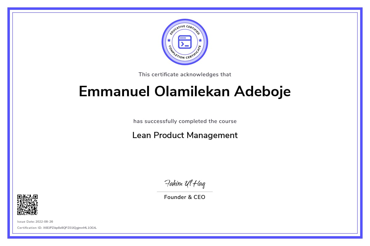 Personalized Path Certificate