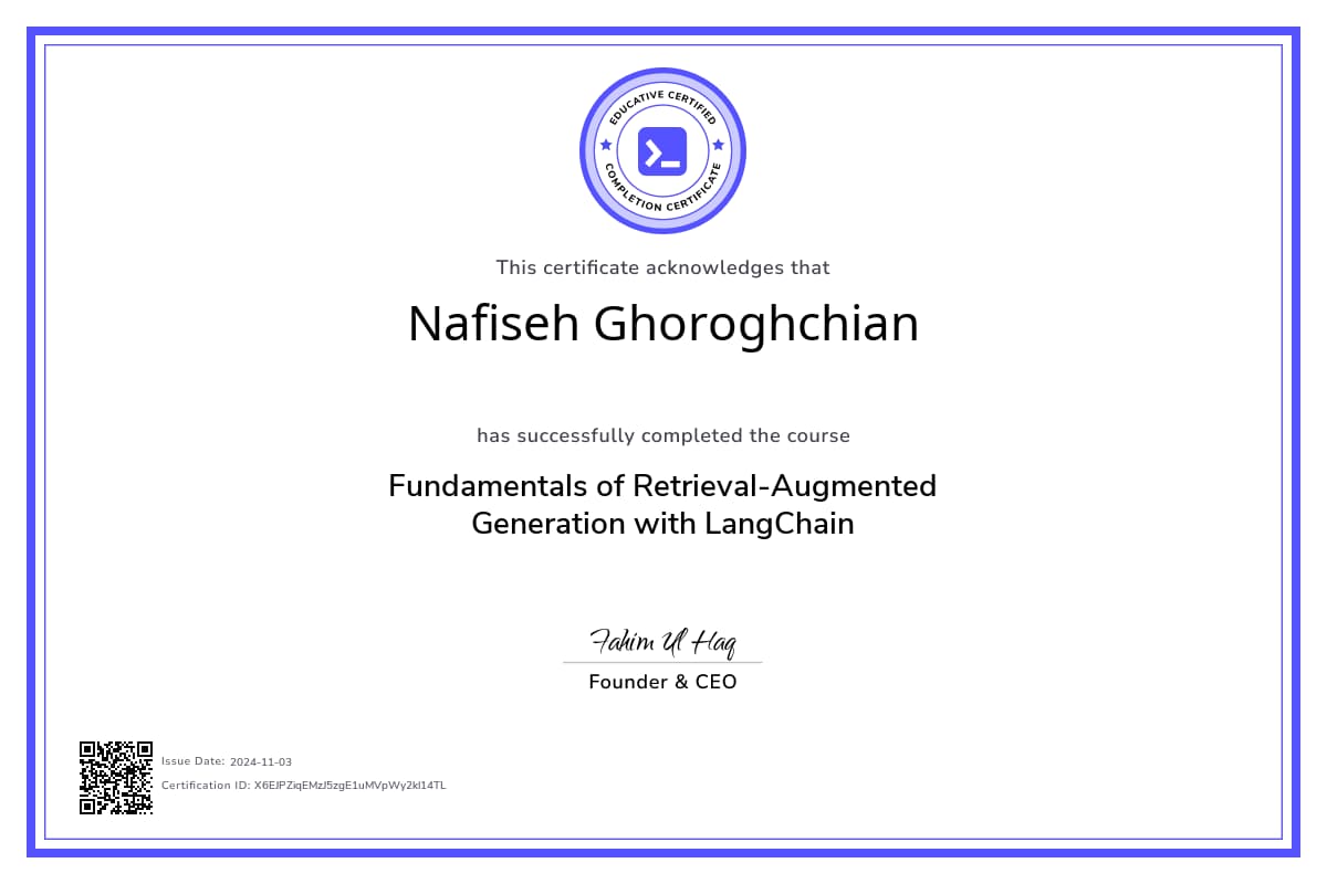 Course Certificate