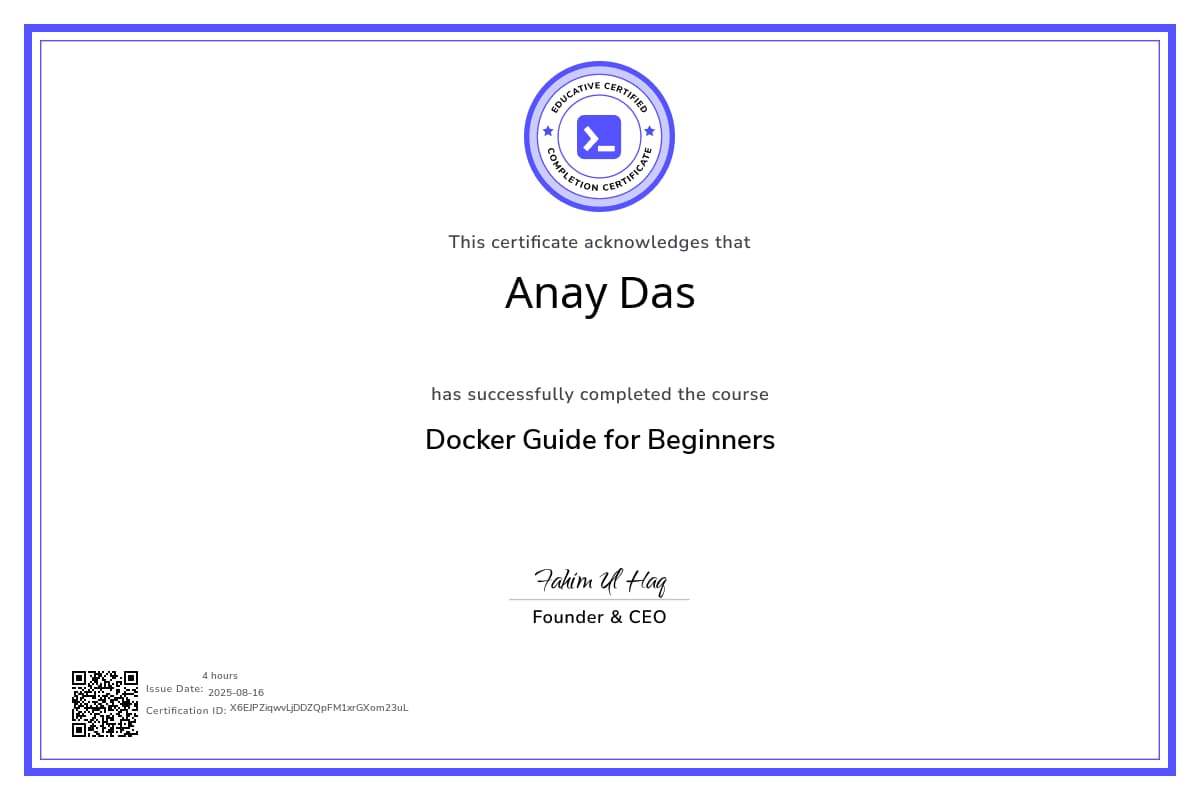 Course Certificate