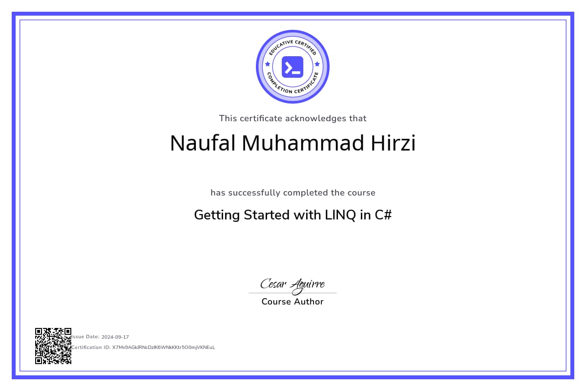 Course Certificate