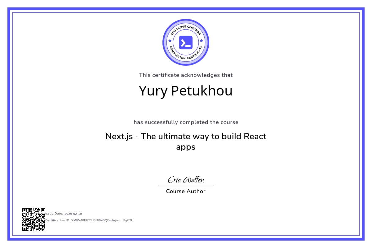 Course Certificate