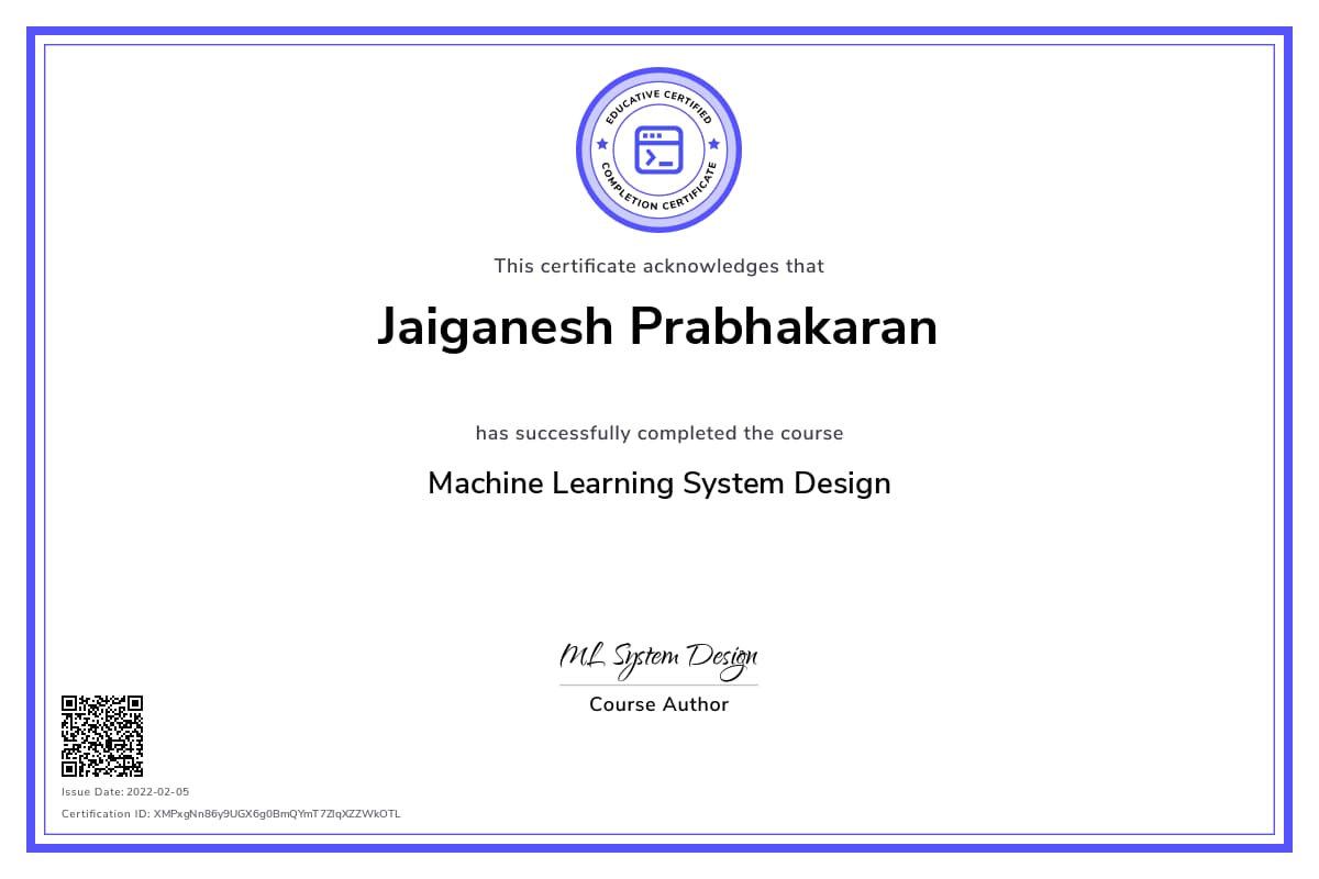 Personalized Path Certificate