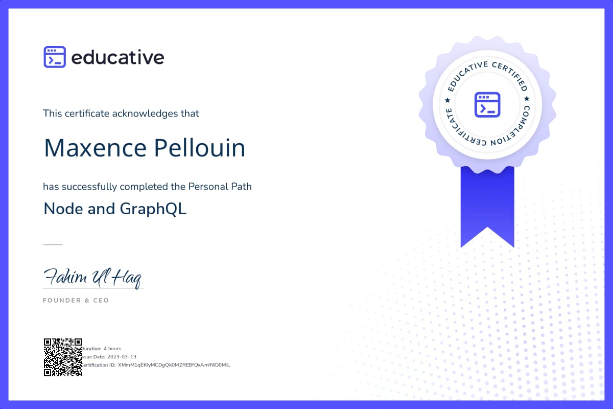 Personalized Path Certificate