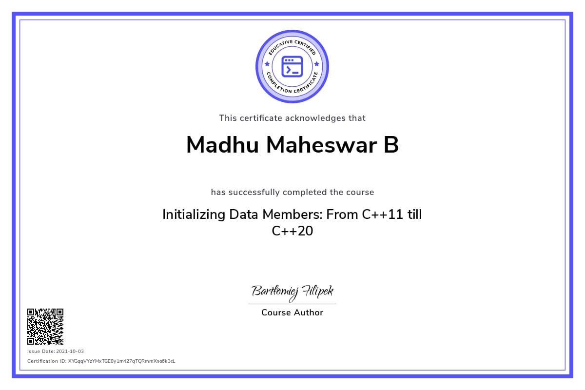 Personalized Path Certificate