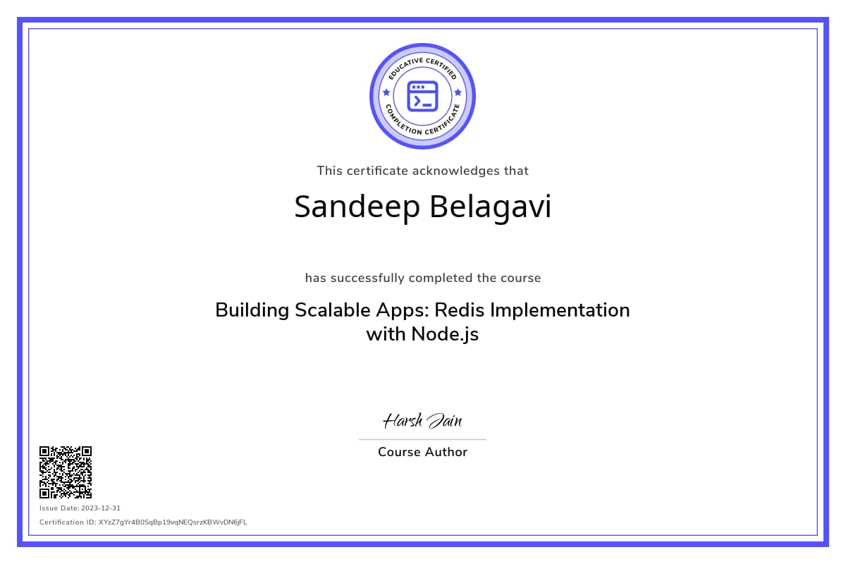 Course Certificate
