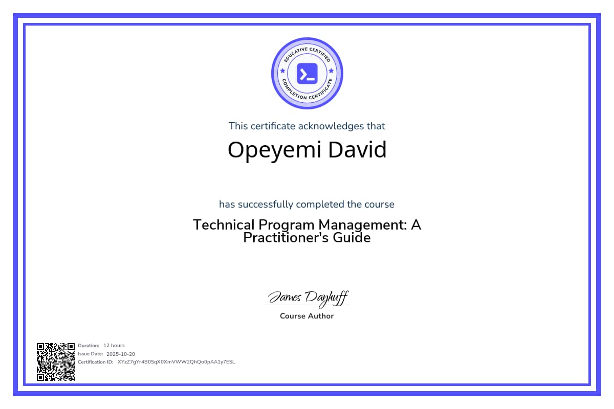 Course Certificate