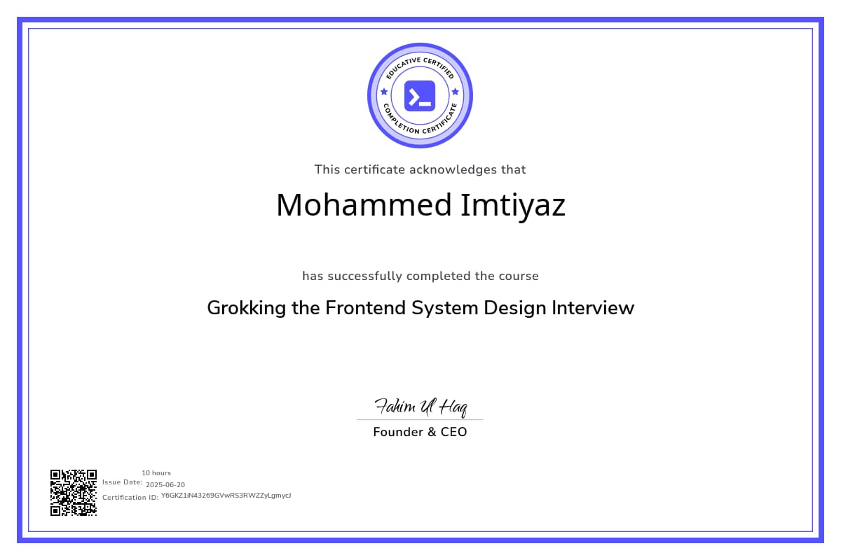 Course Certificate
