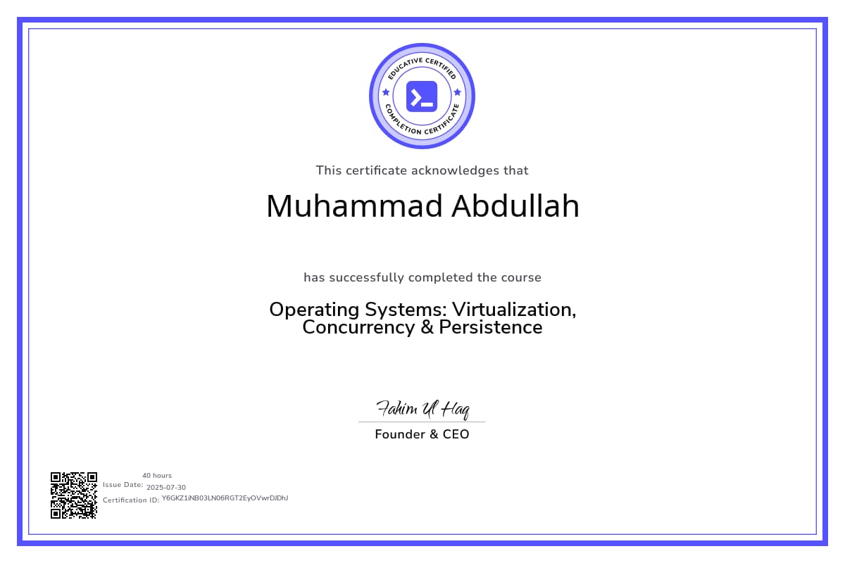 Course Certificate