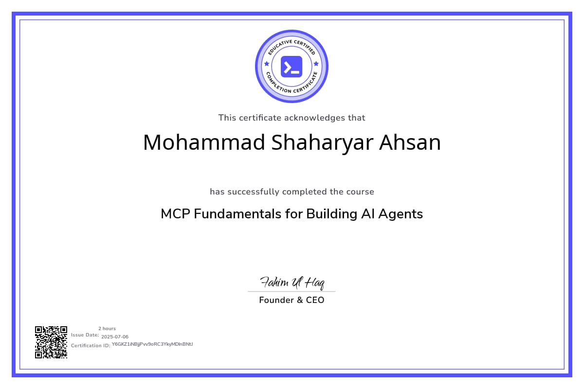 Course Certificate