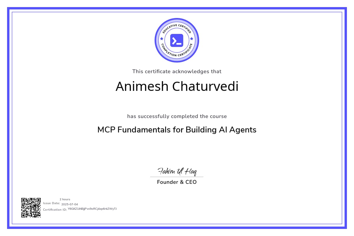 Course Certificate