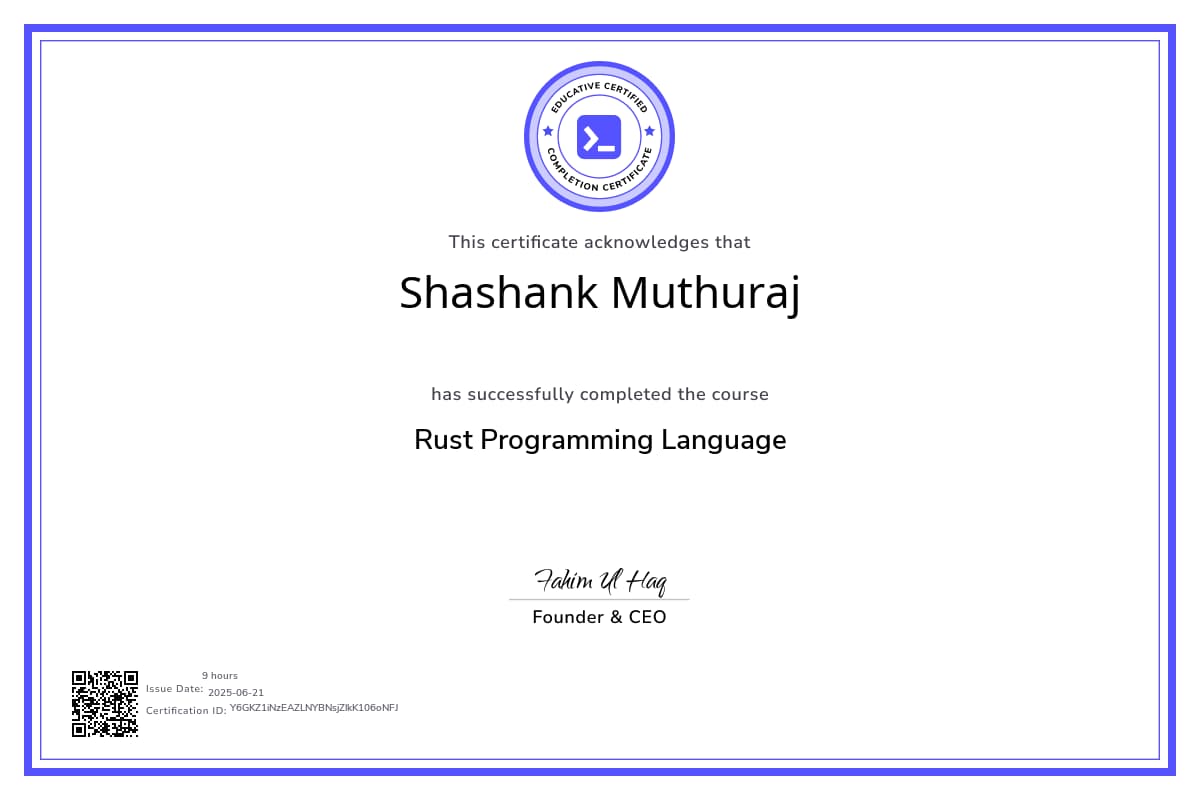 Course Certificate