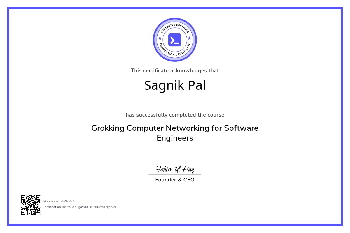 Course Certificate