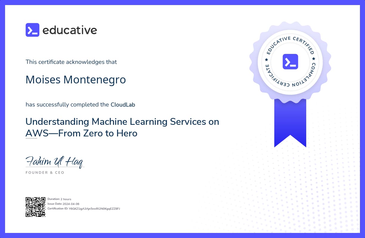Cloud Lab Certificate