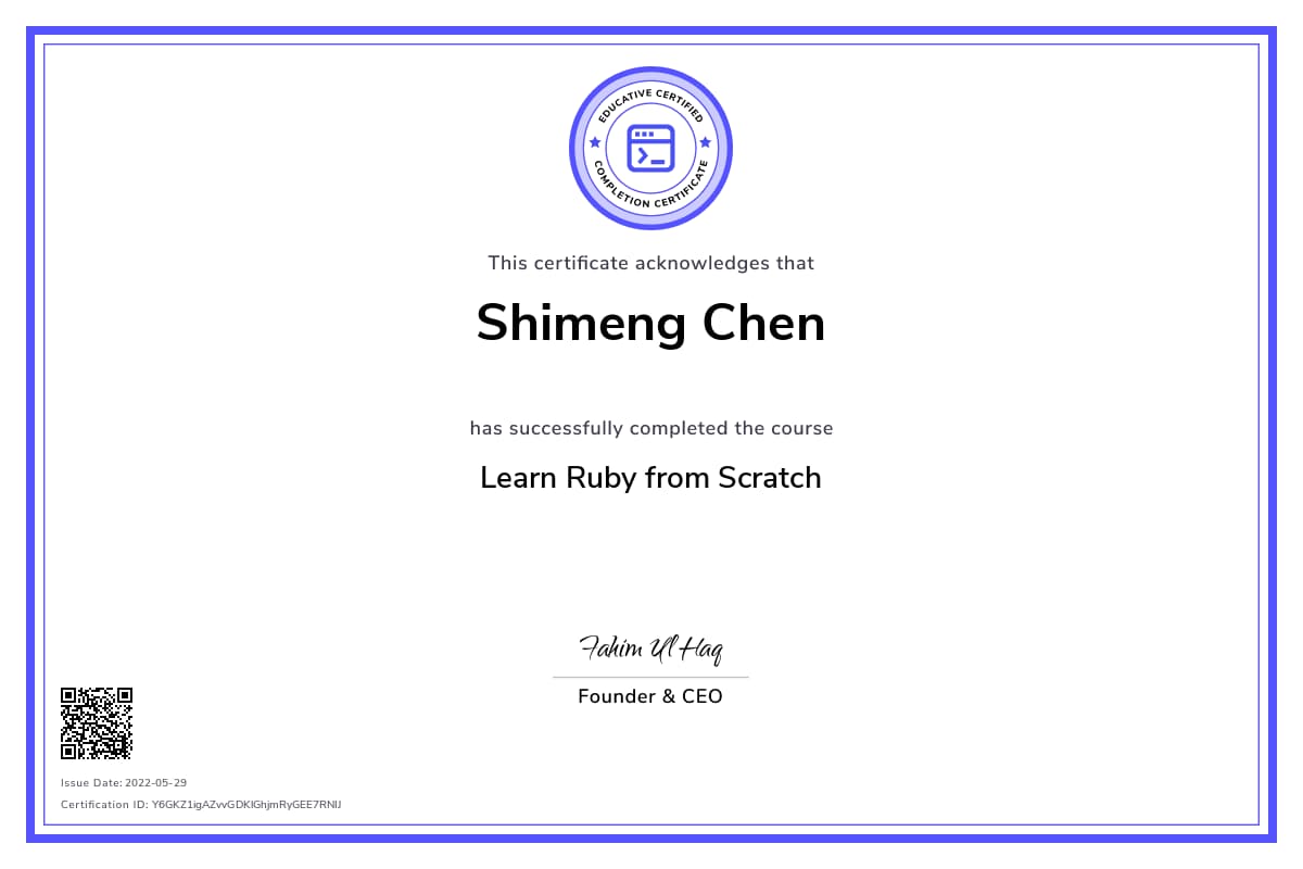 Personalized Path Certificate