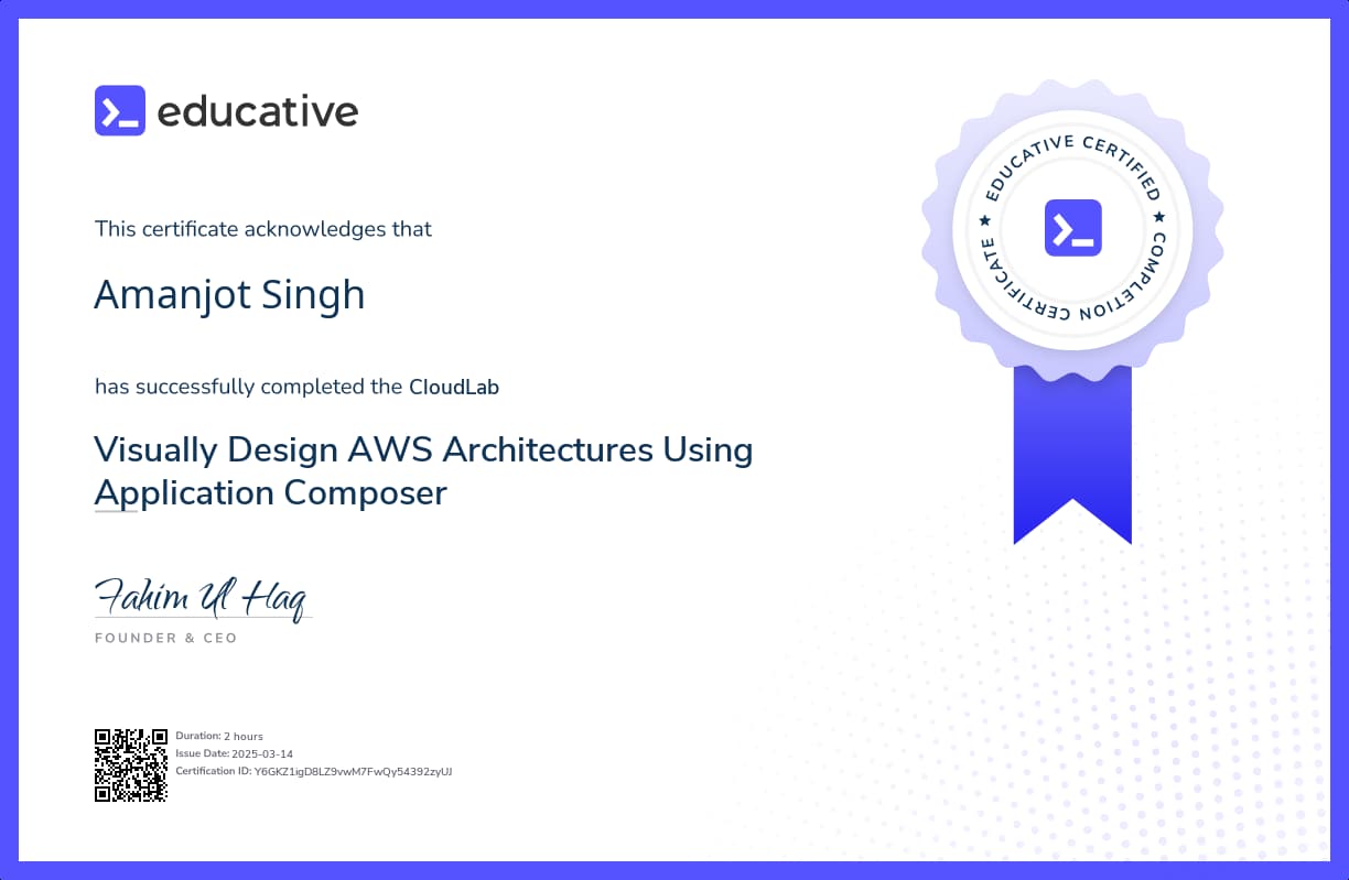 Cloud Lab Certificate