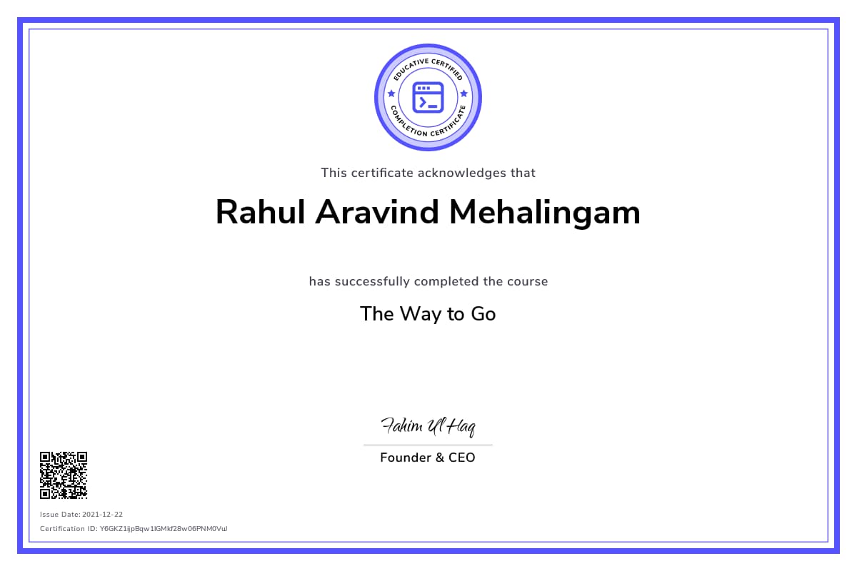 Personalized Path Certificate