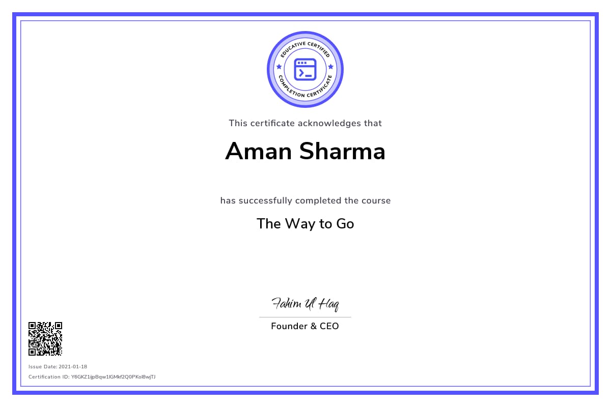Personalized Path Certificate