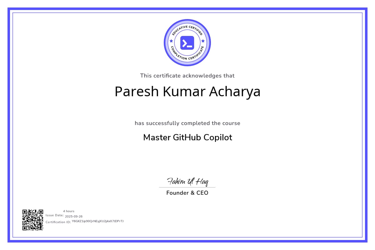 Course Certificate