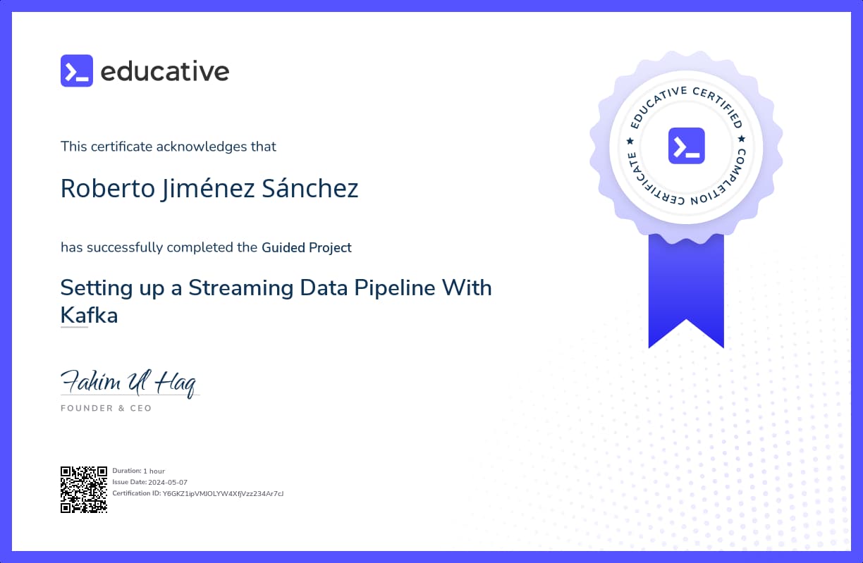Project Certificate