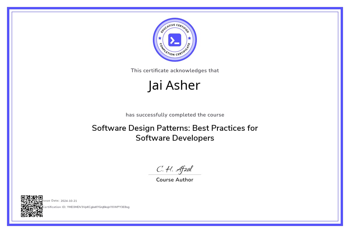 Course Certificate