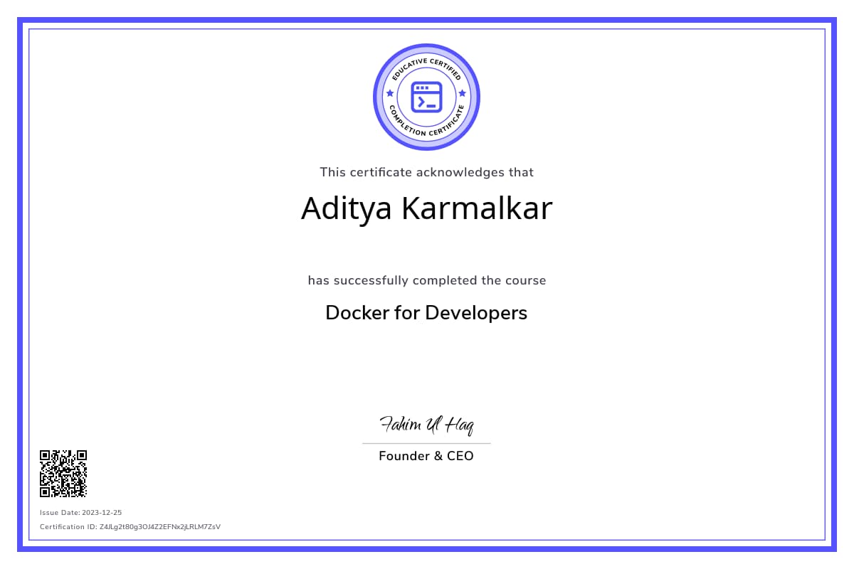 Course Certificate