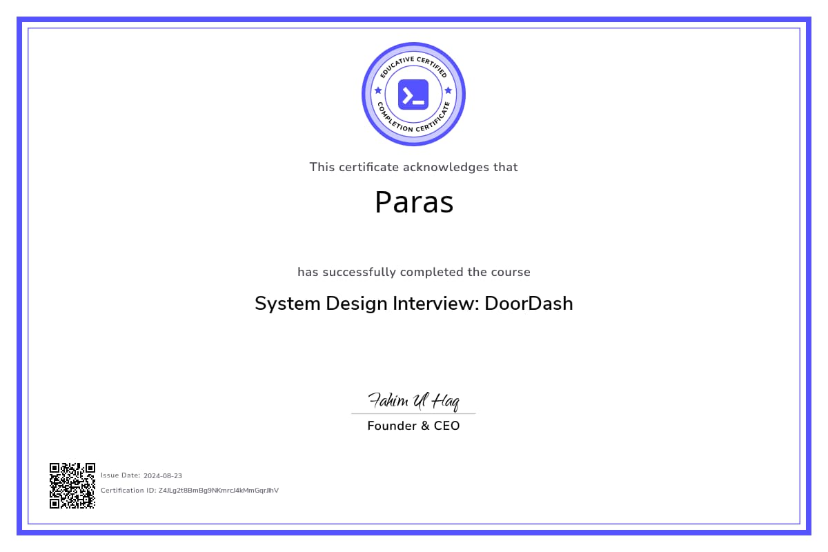 Personalized Path Certificate