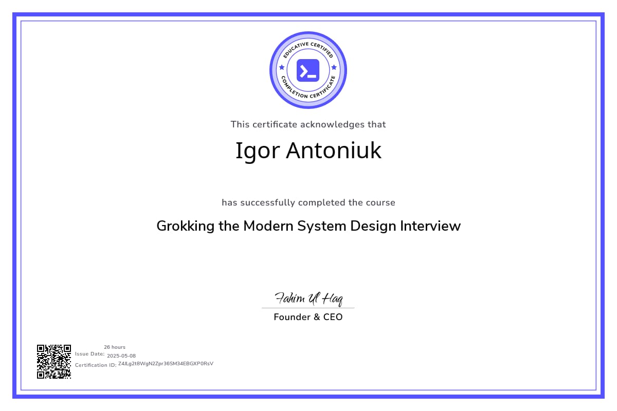 Course Certificate