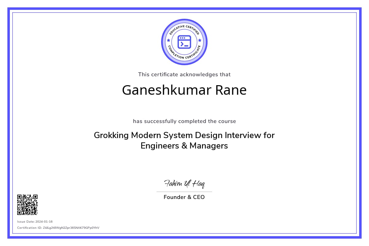 Course Certificate