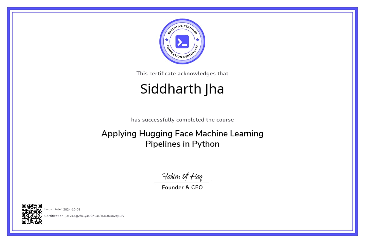 Course Certificate
