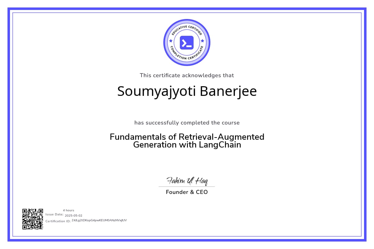 Course Certificate