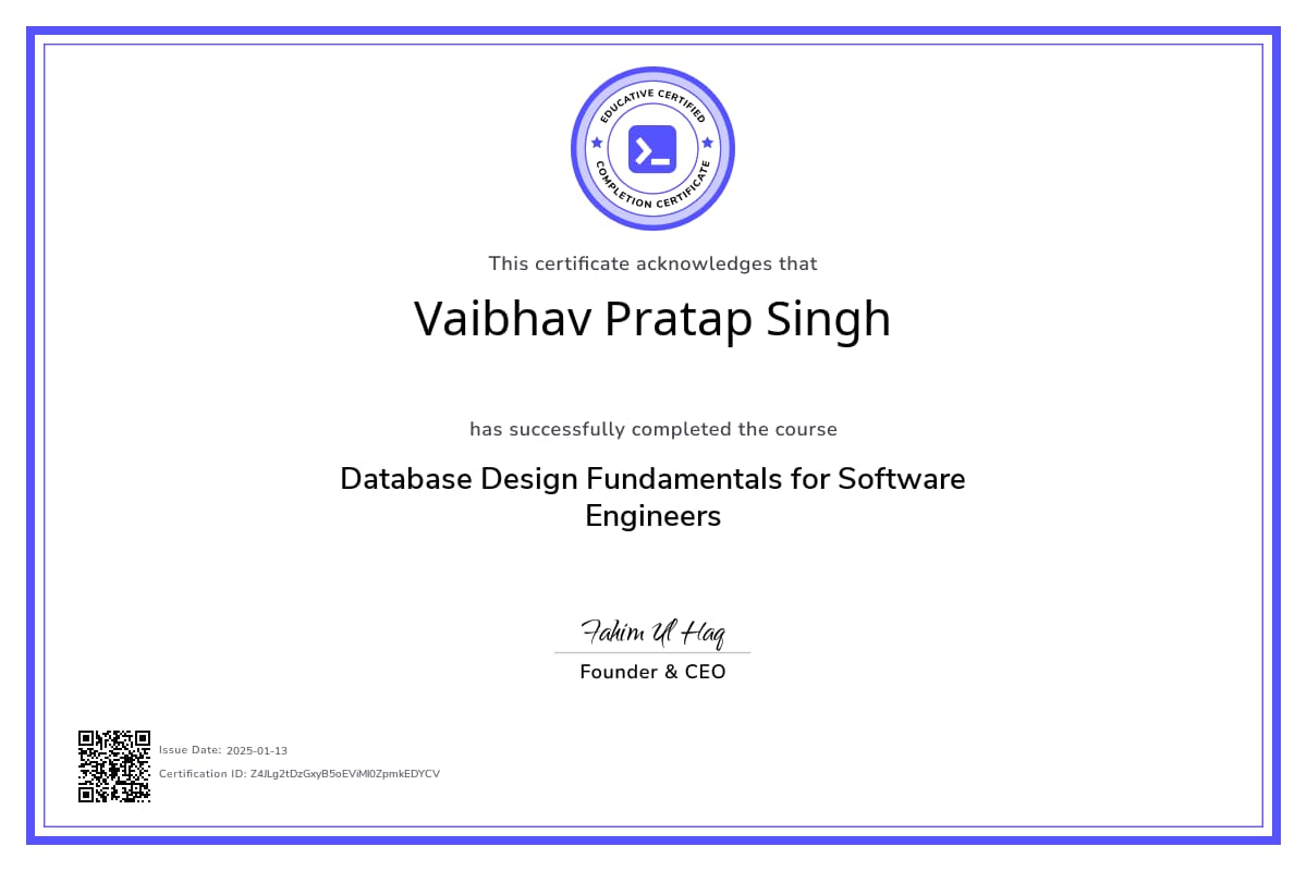Course Certificate